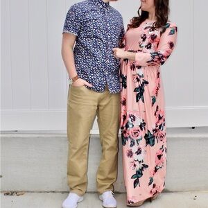 Floral Pink Maxi Dress